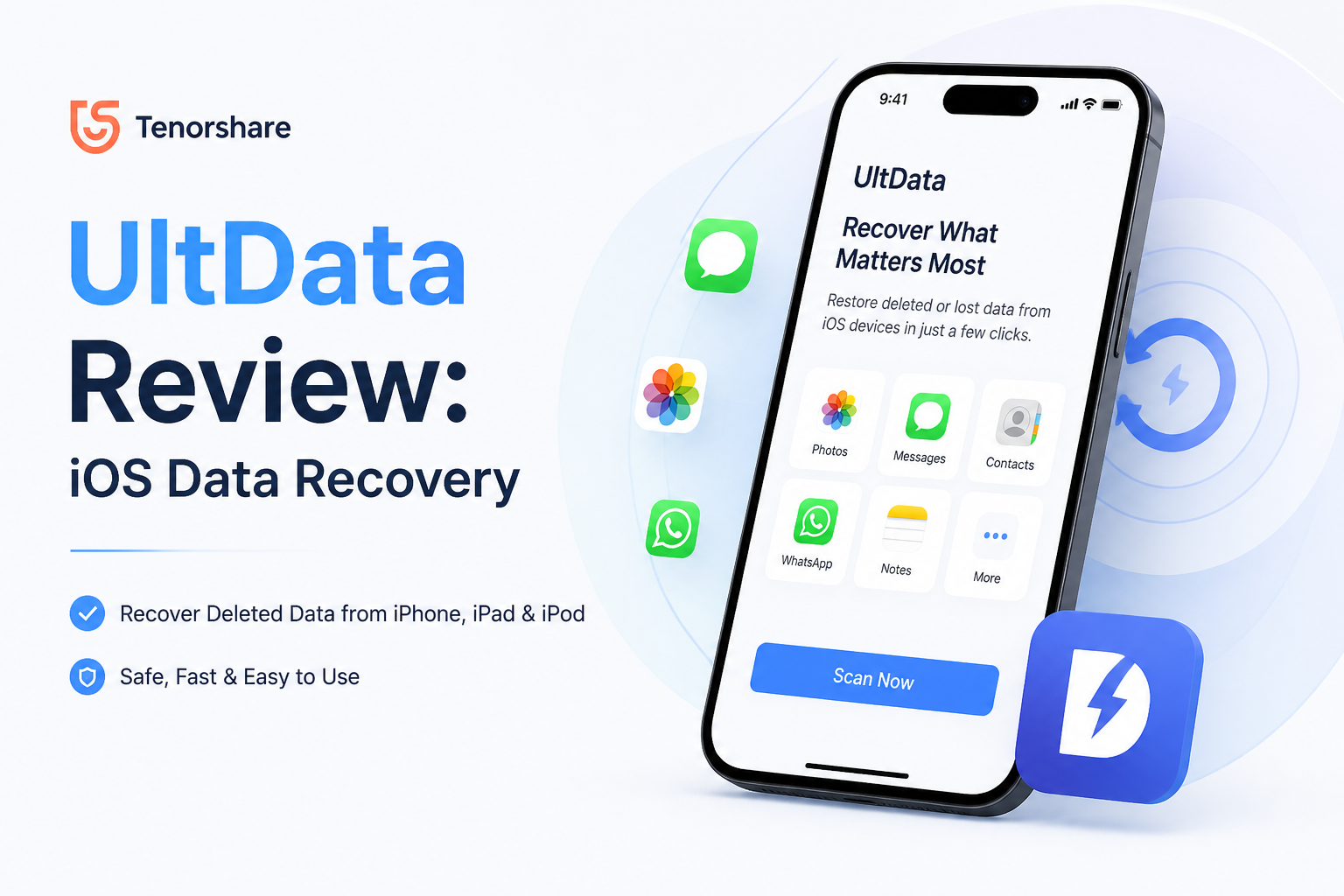 Tenorshare UltData Review 2026: iOS Data Recovery