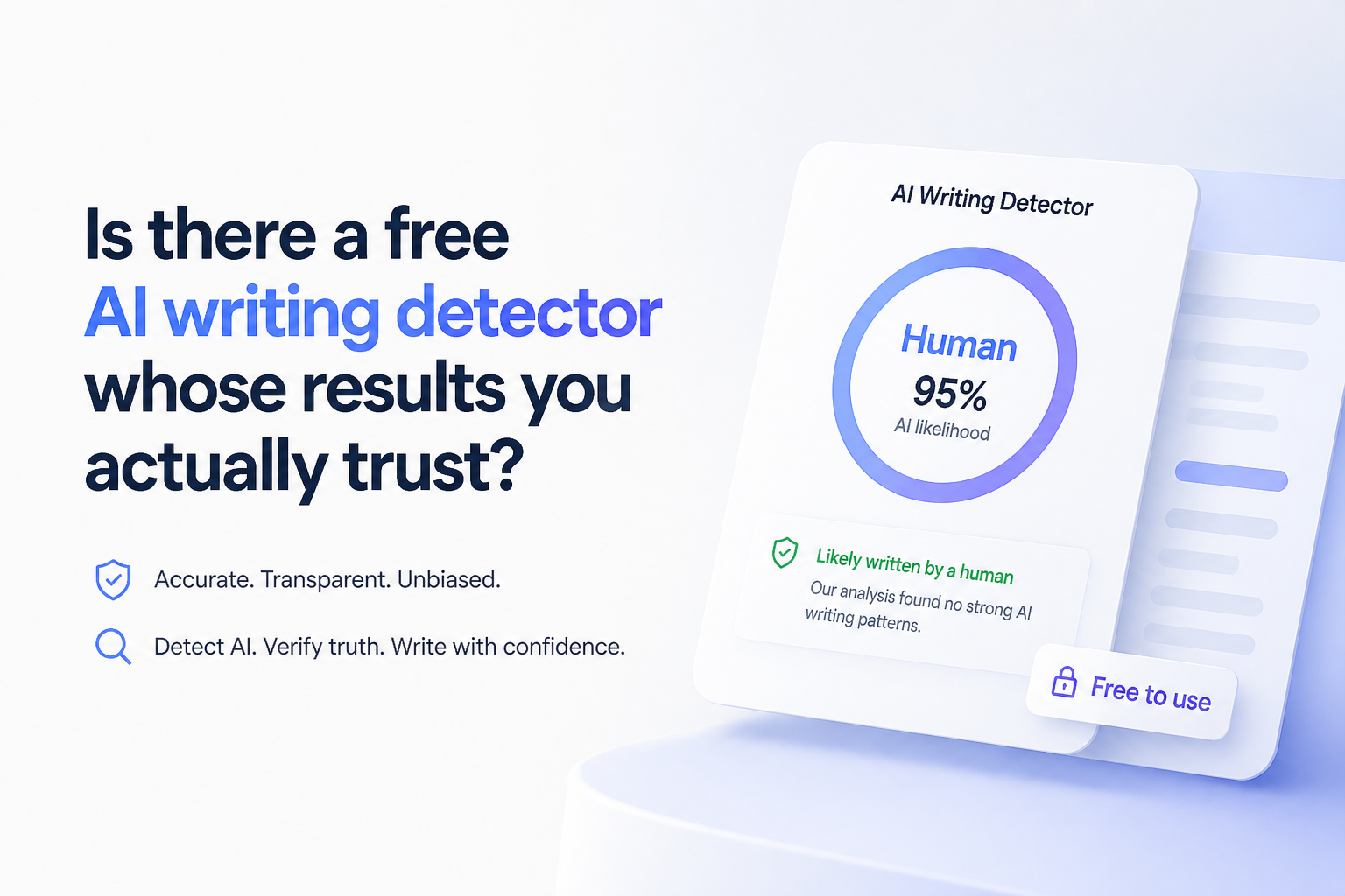 Is there a free AI writing detector whose results you actually trust?