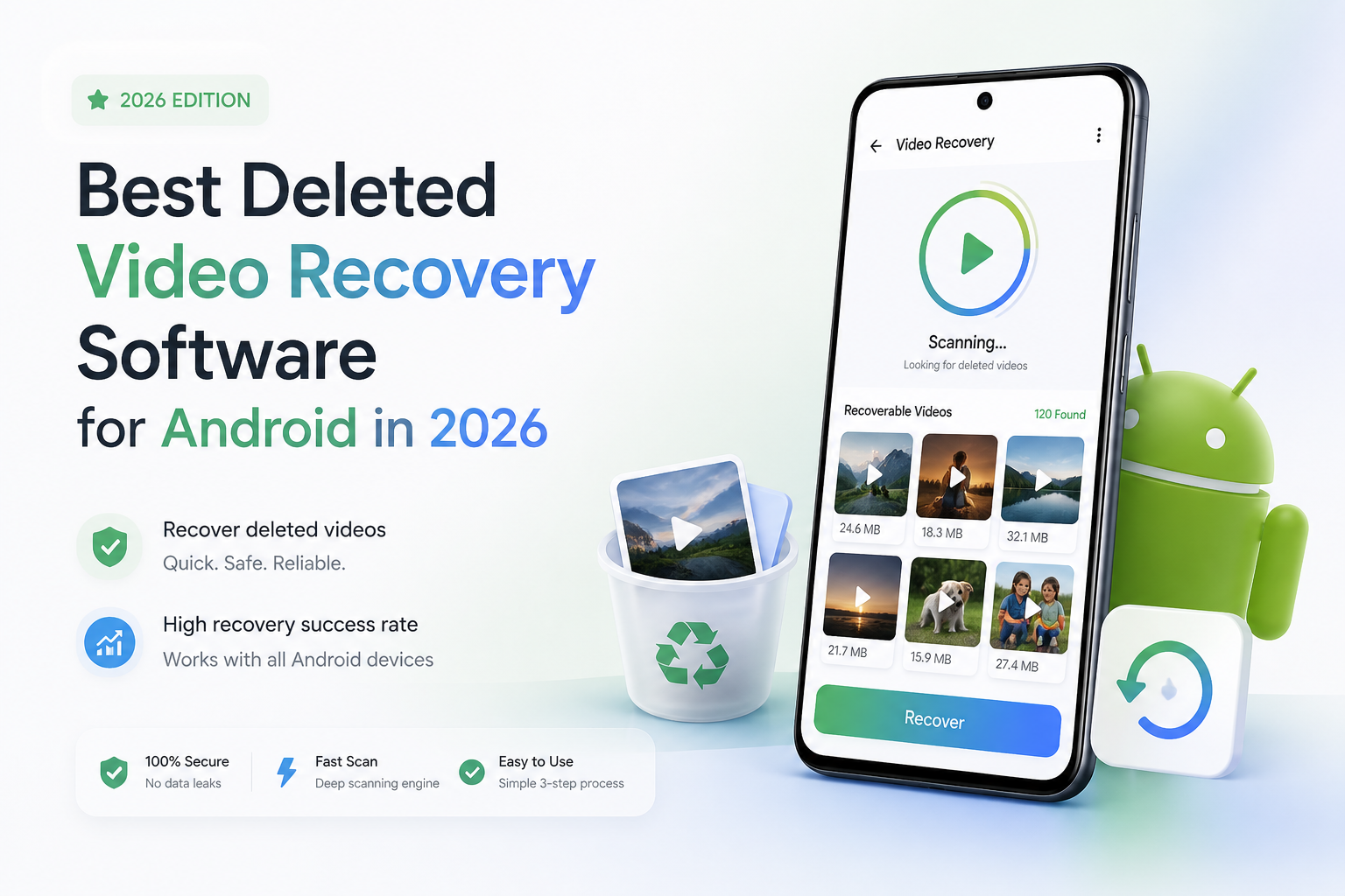 Best Deleted Video Recovery Software for Android in 2026
